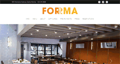 Desktop Screenshot of formarestaurant.com