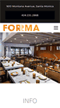 Mobile Screenshot of formarestaurant.com